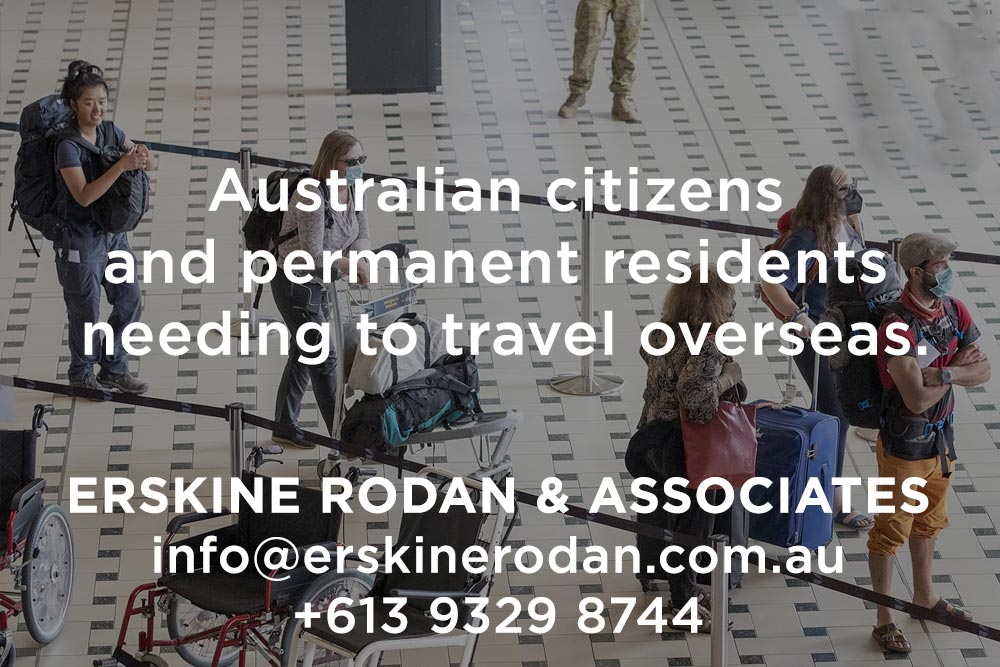 Australian citizens and permanent residents needing to travel overseas during Coronavirus