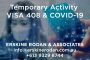 immigration lawyers temporary activity visa 408 covid 19 coronavirus